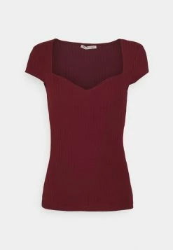 Anna Field Camiseta Básica - Dark Red, Mujer
