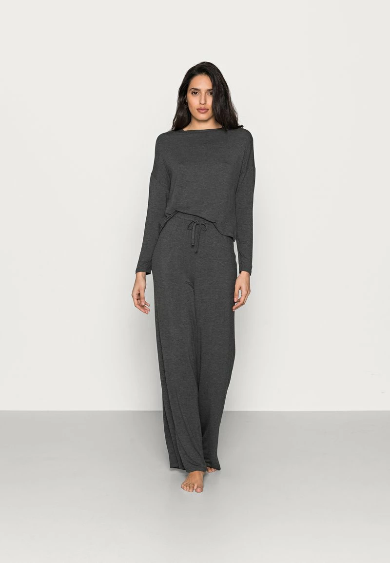 Anna Field JERSEY WIDE LEG PJ SET - Pijama - Dark Grey, Mujer 4 Anna Field JERSEY WIDE LEG PJ SET - Pijama - Dark Grey, Mujer - Imagen 2