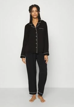 Anna Field AMANDA LONG PJ SET - Pijama - Black, Mujer