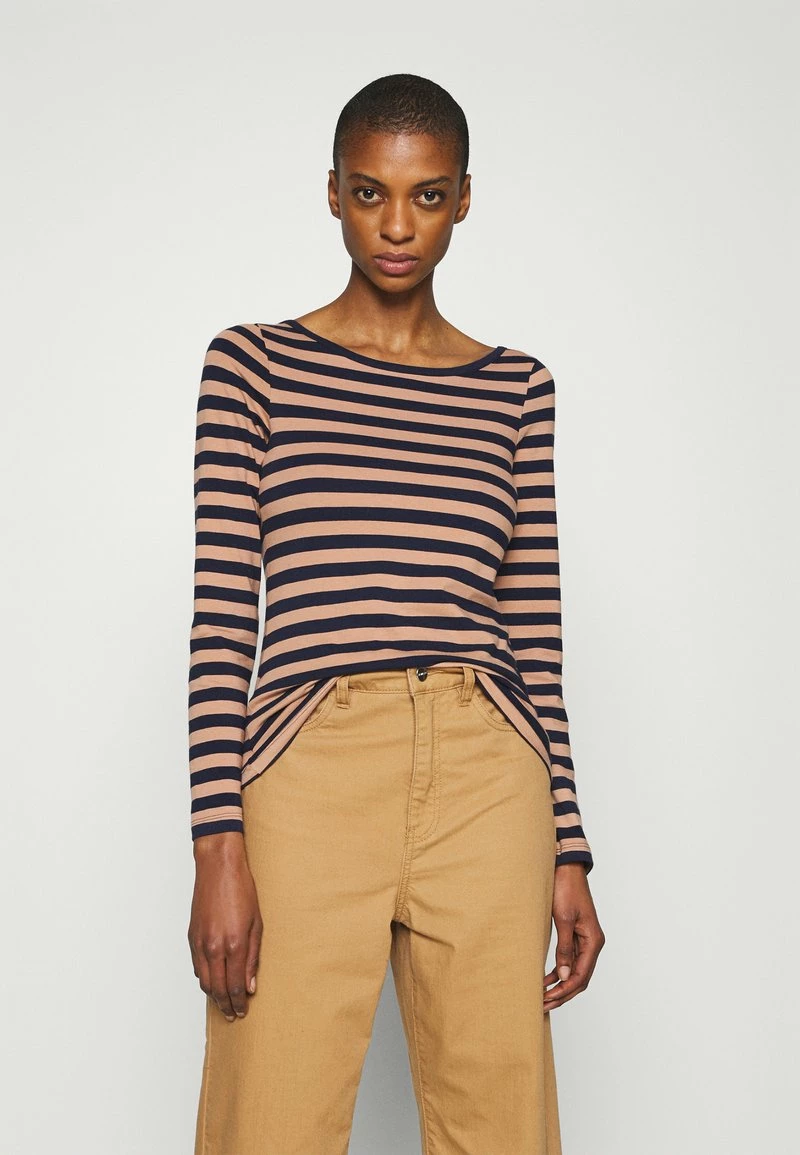 Anna Field Camiseta De Manga Larga - Camel/dark Blue, Mujer 3 Anna Field Camiseta De Manga Larga - Camel/dark Blue, Mujer