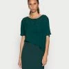 Anna Field Occasion Mini Bodycon Dress With Mesh Short Sleeves - Vestido De Cóctel - Dark Green, Mujer
