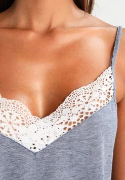 Anna Field SARAH SHORT PJ SET WITH CROCHET LACE - Pijama - Off-white/dark Blue, Mujer -ANNA FIELD Ventas 04e3d1816e4748b4a0e2b5863bfae2f9