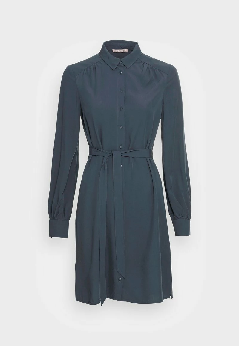 Anna Field WOVEN BLOUSE DRESS PLEATS BELT - Vestido Informal - Dark Blue, Mujer 6 Anna Field WOVEN BLOUSE DRESS PLEATS BELT - Vestido Informal - Dark Blue, Mujer - Imagen 4