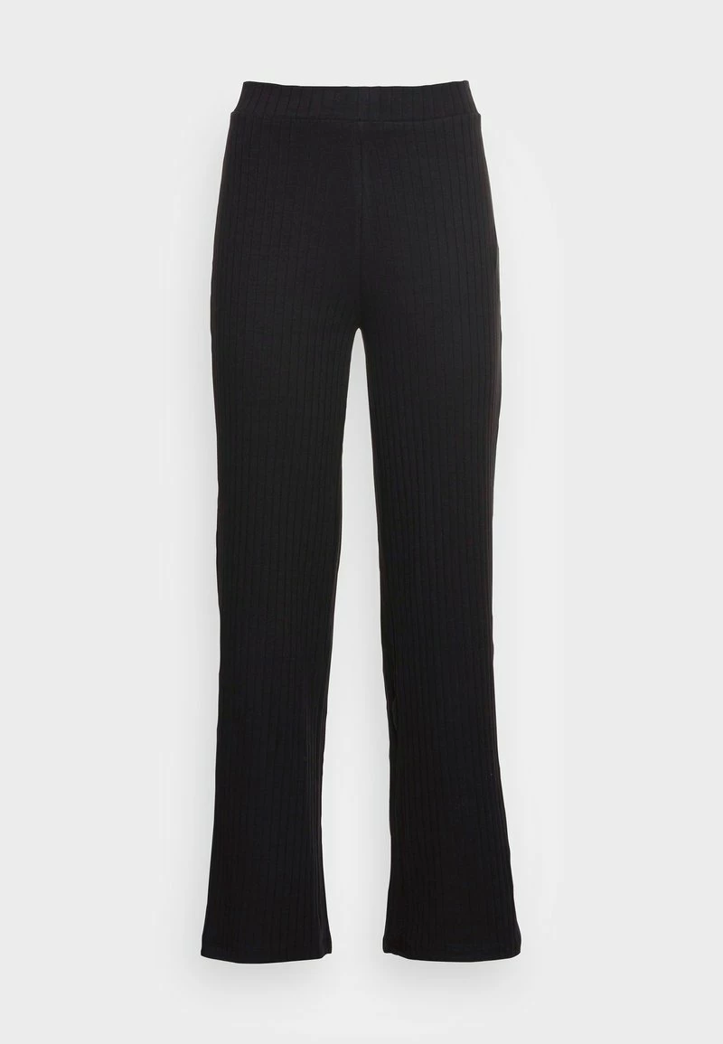 Anna Field RIBBED WIDE LEG TROUSERS - Pantalones - Black, Mujer 6 Anna Field RIBBED WIDE LEG TROUSERS - Pantalones - Black, Mujer - Imagen 4
