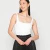 Anna Field MINIMAL TANK WITH SQUARE ROUND NECKLINE - Top - White, Mujer -ANNA FIELD Ventas 115b883f46944f48a715b437af89376f