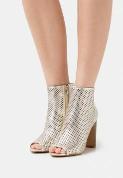 Anna Field LEATHER - Botines De Tacón - Gold, Mujer