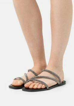 Anna Field LEATHER - Sandalias Planas - Black, Mujer