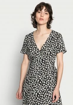 Anna Field WRAP DRESS - Vestido Informal - Black/white, Mujer -ANNA FIELD Ventas 1360a5a36a8a41609bae71160ea29d4a