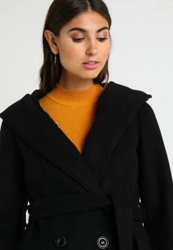 Anna Field DOUBLE BREASTED COAT WITH HOOD - Abrigo Clásico - Black, Mujer -ANNA FIELD Ventas 1368dcaad823495797ed6a2bcf48e1b0