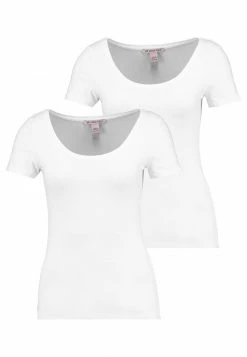 Anna Field 2 PACK - Camiseta Básica - White, Mujer