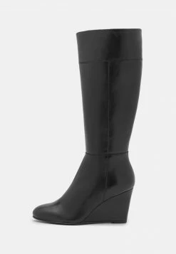 Anna Field LEATHER - Botas De Cuña - Black, Mujer -ANNA FIELD Ventas 153d6f91a1e34521ae81a9fa2831d097