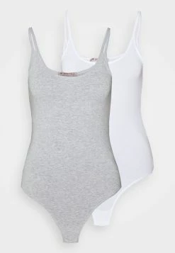 Anna Field 2PP STRING BODY - Body - White/mottled Light Grey, Mujer -ANNA FIELD Ventas 160362de0ce344d78e17aa0218f77036