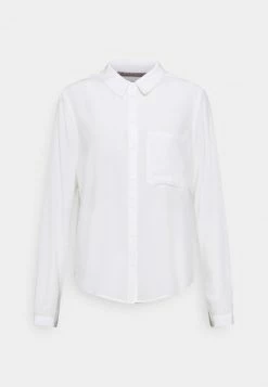 Anna Field Basic Blouse With Pocket - Camisa - Off-white, Mujer
