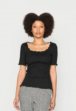 Anna Field Camiseta Básica - Black, Mujer