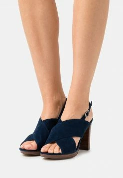 Anna Field LEATHER - Sandalias De Tacón - Dark Blue, Mujer