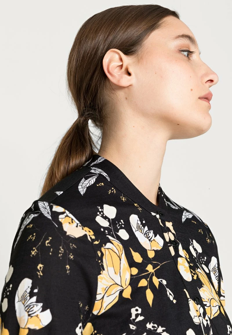 Anna Field SHIRT COLLAR MIDI BELTED DRESS - Vestido Camisero - Black/yellow/white, Mujer 7 Anna Field SHIRT COLLAR MIDI BELTED DRESS - Vestido Camisero - Black/yellow/white, Mujer - Imagen 5