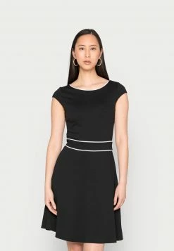 Anna Field Vestido Ligero - Black/white, Mujer