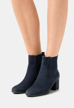 Anna Field LEATHER - Botines - Dark Blue, Mujer