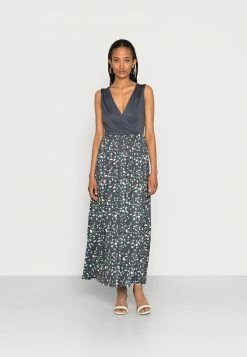 Anna Field Vestido Largo - Dark Blue/multi-coloured, Mujer