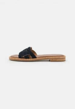 Anna Field LEATHER - Sandalias Planas - Dark Blue, Mujer