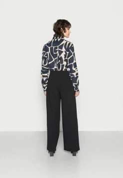 Anna Field BUTTON WAIST WIDE LEG PANTS - Pantalones - Black, Mujer -ANNA FIELD Ventas 2999d342531b4b638e5109491fc4c2df