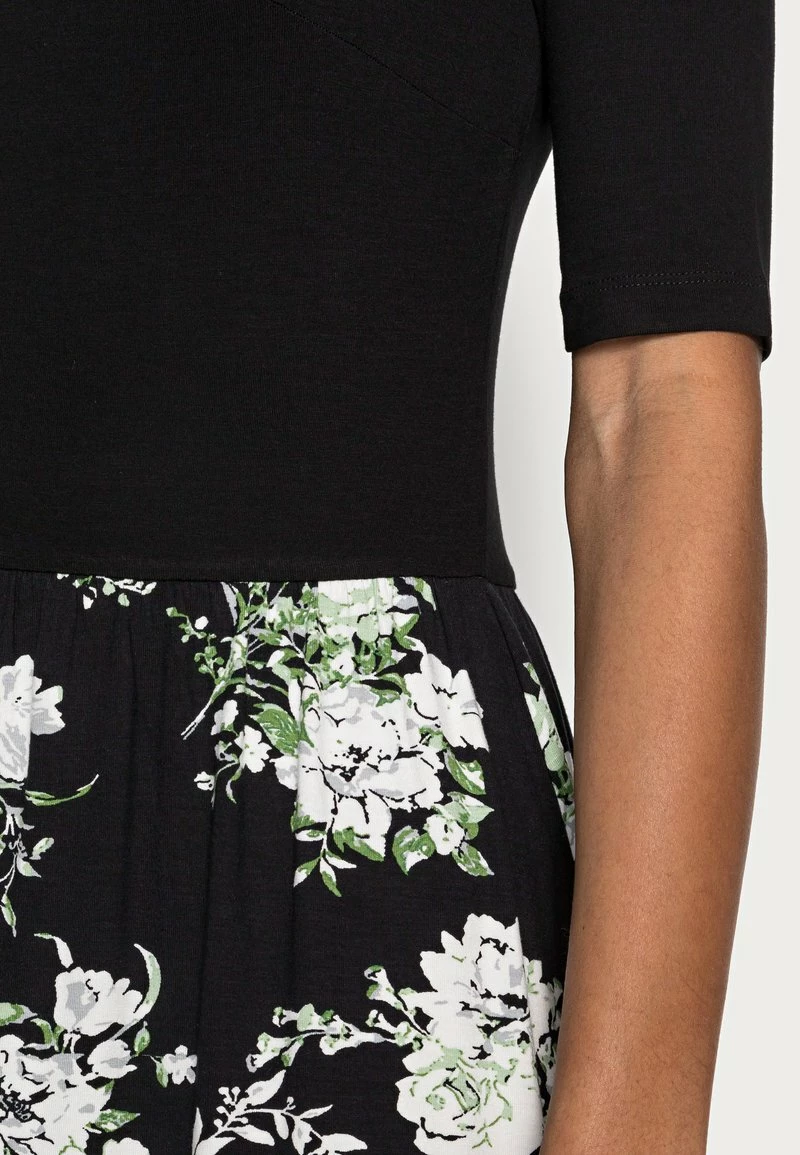 Anna Field BOAT NECK PRINT DRESS WITH SOLID SKIRT - Vestido Ligero - Black, Mujer 7 Anna Field BOAT NECK PRINT DRESS WITH SOLID SKIRT - Vestido Ligero - Black, Mujer - Imagen 5