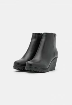 Anna Field LEATHER WINTER BOOT - Wedge Ankle Boots - Botines Bajos - Black, Mujer -ANNA FIELD Ventas 2d0194d2852741948d2e98cf746f5b49