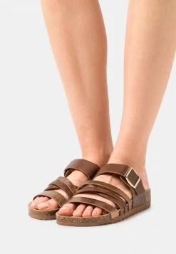 Anna Field Sandalias Planas - Cognac, Mujer