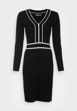 Anna Field V NECKLINE CONTRAST COLOR DRESS - Vestido De Punto - Black/white, Mujer -ANNA FIELD Ventas 309d94a9e1b143f2b4f0a88dbeb3b55f