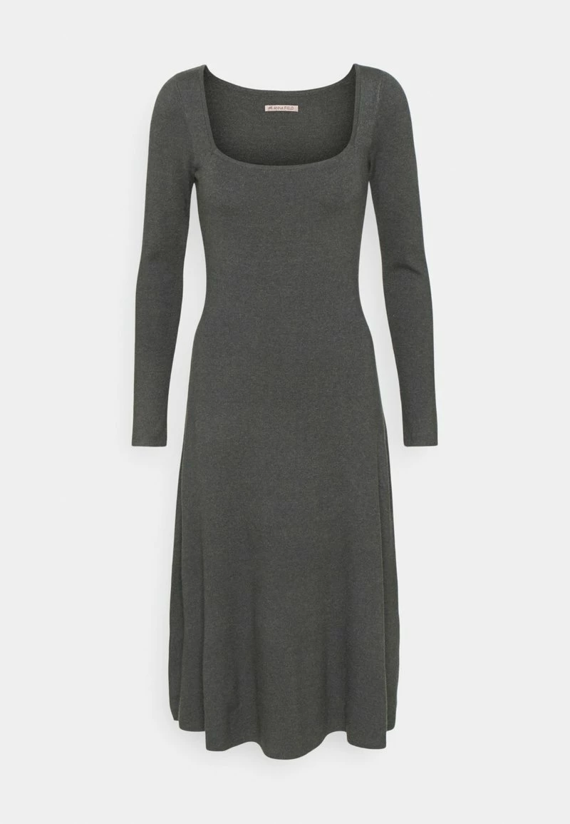 Anna Field Vestido De Punto - Mottled Dark Grey, Mujer 7 Anna Field Vestido De Punto - Mottled Dark Grey, Mujer - Imagen 5