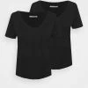 Anna Field Camiseta Básica - Black, Mujer