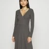 Anna Field Vestido De Punto - Mottled Dark Grey, Mujer
