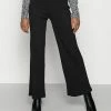 Anna Field RIBBED WIDE LEG TROUSERS - Pantalones - Black, Mujer -ANNA FIELD Ventas 3e69c08fdcdb40fd9ee79c12286e9293