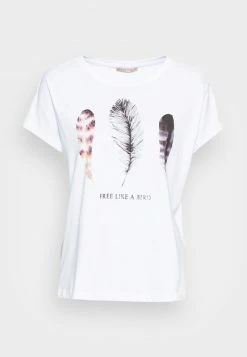 Anna Field FRANCESCA FREE LIKE A BIRD FEATHER TEE - Camiseta Estampada - White, Mujer -ANNA FIELD Ventas 41043e6f4b92465989488fdc79fee222