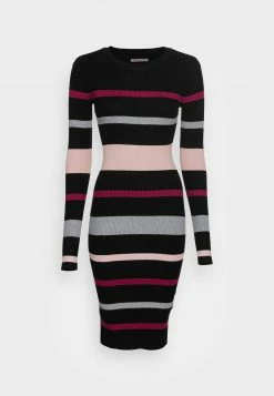 Anna Field REGULAR FIT STRIPES DRESS - Vestido De Punto - Black/red/pink, Mujer -ANNA FIELD Ventas 43fdc5d68ef34a0faac6aeb82cdf3820