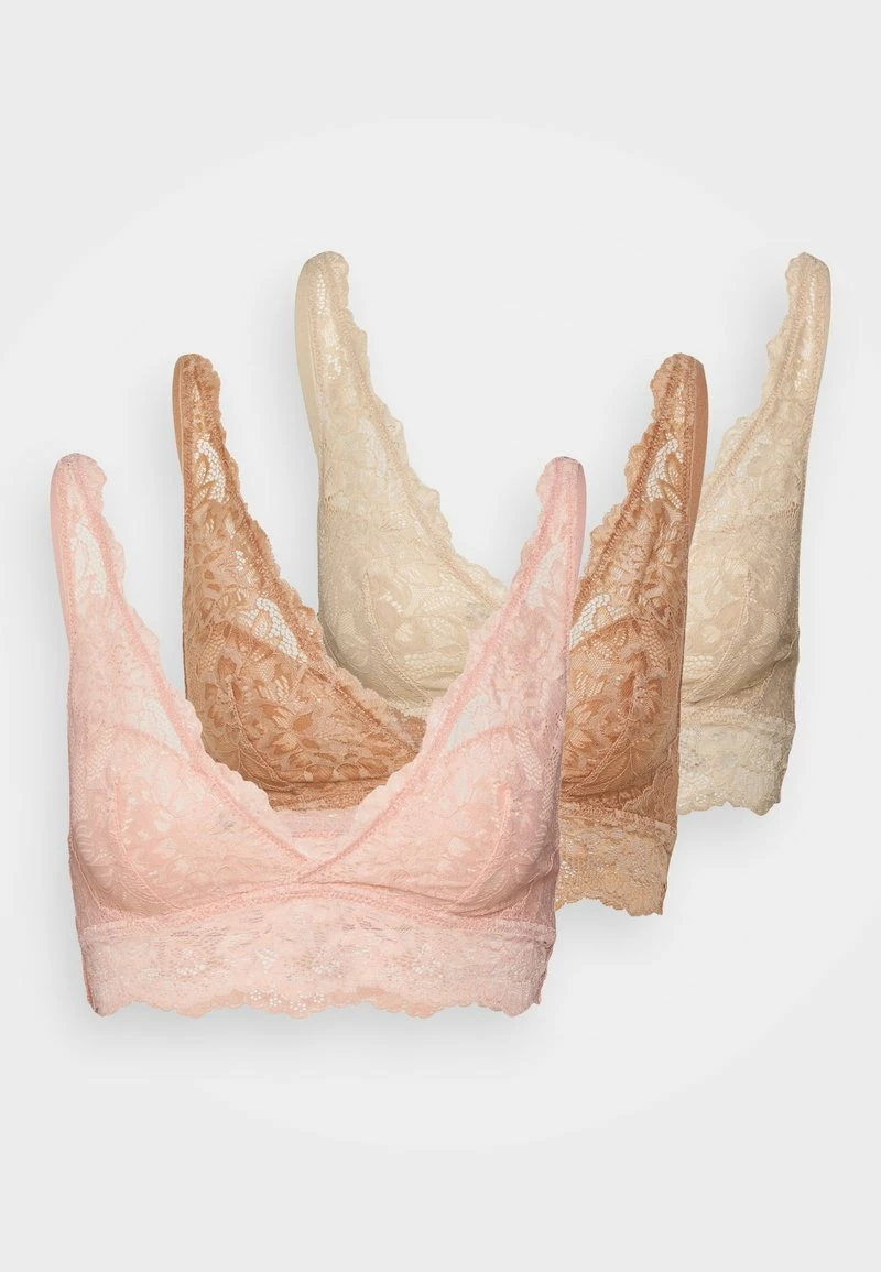 Anna Field 3PP BRALETTE - Top - Brown/nude/pink, Mujer 3 Anna Field 3PP BRALETTE - Top - Brown/nude/pink, Mujer