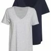 Anna Field Camiseta Básica - Mottled Light Grey/blue, Mujer -ANNA FIELD Ventas 4a5c6845e23a4c3ca6fadd59d3ca1f89