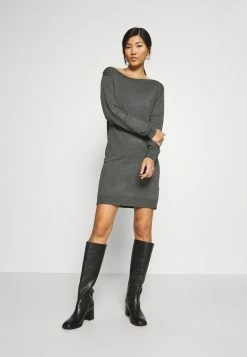 Anna Field Vestido De Punto - Dark Grey Mélange, Mujer
