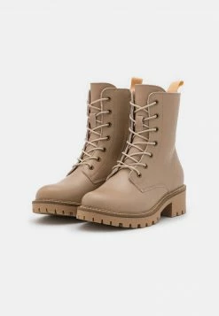 Anna Field LEATHER - Botines Con Cordones - Beige, Mujer -ANNA FIELD Ventas 4d3ae54227604b408eedb186f8dae634