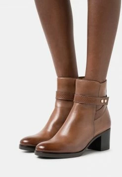 Anna Field LEATHER - Botines - Cognac, Mujer