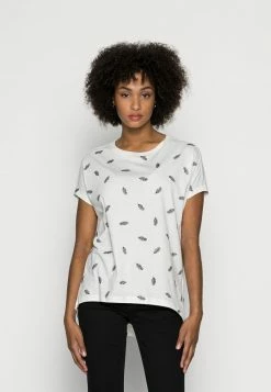 Anna Field MANDALA FEATHER TEE - Camiseta Estampada - White, Mujer