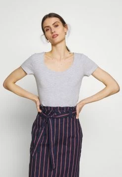 Anna Field 3 PACK - Camiseta Básica - White/navy/light Grey Melange, Mujer -ANNA FIELD Ventas 508fdf9f0040410588cc787733538b71