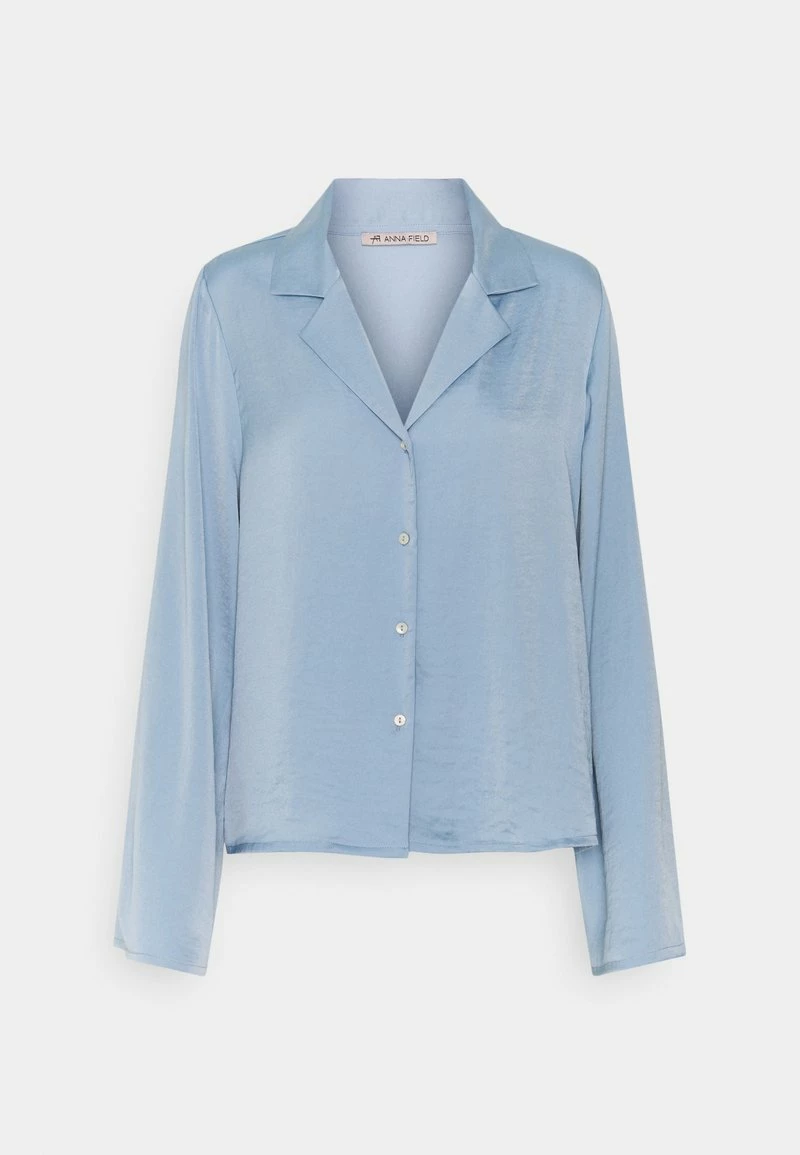 Anna Field HAMMERED SATIN PJ SET - Pijama - Blue Denim, Mujer 4 Anna Field HAMMERED SATIN PJ SET - Pijama - Blue Denim, Mujer - Imagen 2