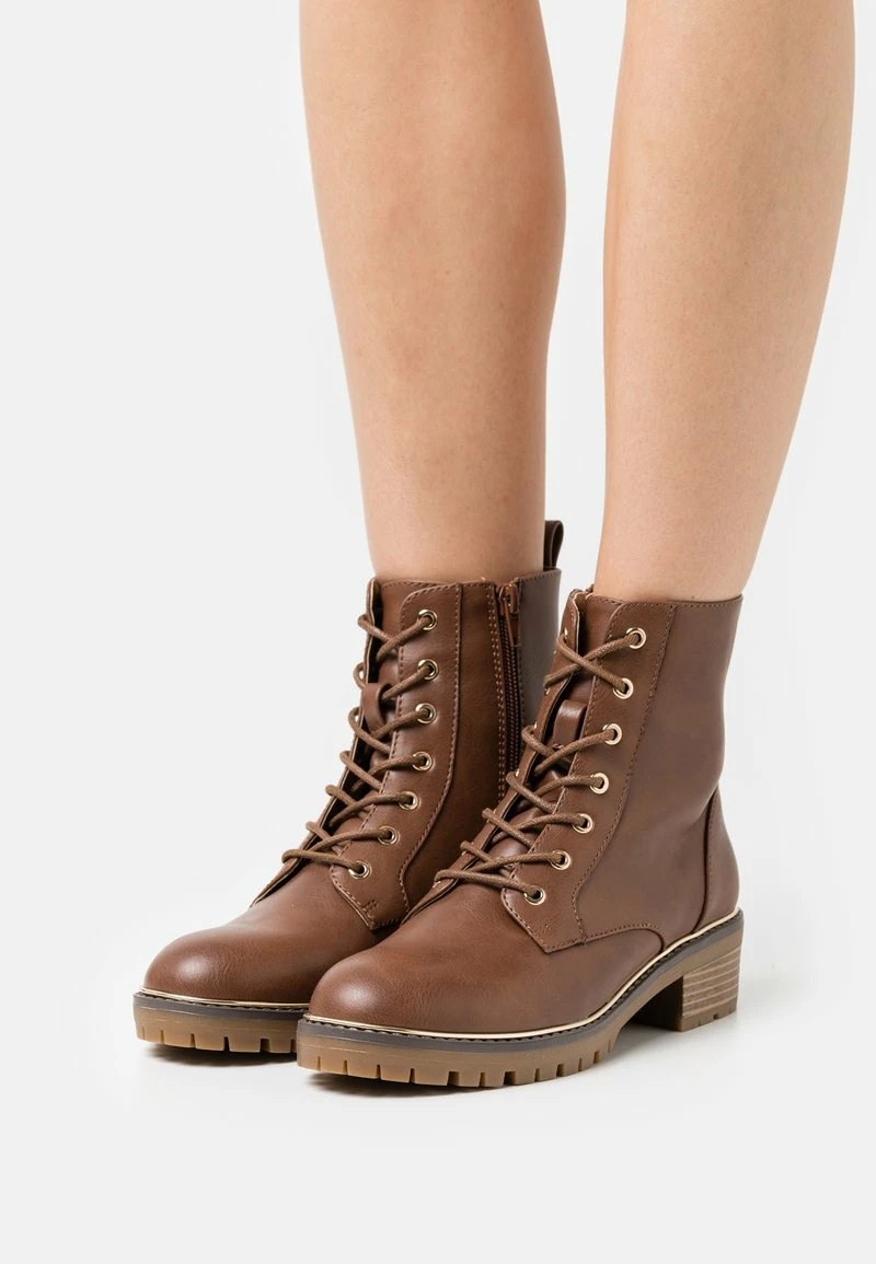 Anna Field Botines Con Cordones - Cognac, Mujer 3 Anna Field Botines Con Cordones - Cognac, Mujer