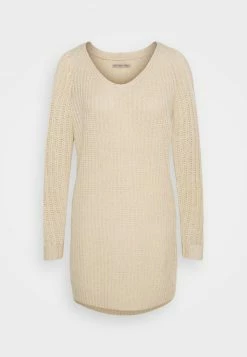 Anna Field Vestido De Punto - Mottled Beige, Mujer