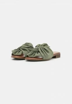 Anna Field LEATHER - Sandalias Planas - Green, Mujer -ANNA FIELD Ventas 56ad1609719344e0a72464e021feb888