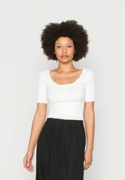 Anna Field Camiseta Básica - White, Mujer