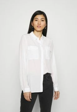 Anna Field Basic Blouse With Front Pockets - Camisa - Offwhite, Mujer