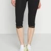 Anna Field Capri Leggings With Lace - Leggings - Black, Mujer -ANNA FIELD Ventas 69377a271bc44475998f7f8e2551f53d