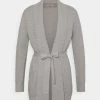 Anna Field BELTED CARDIGAN - Chaqueta De Punto - Grey, Mujer